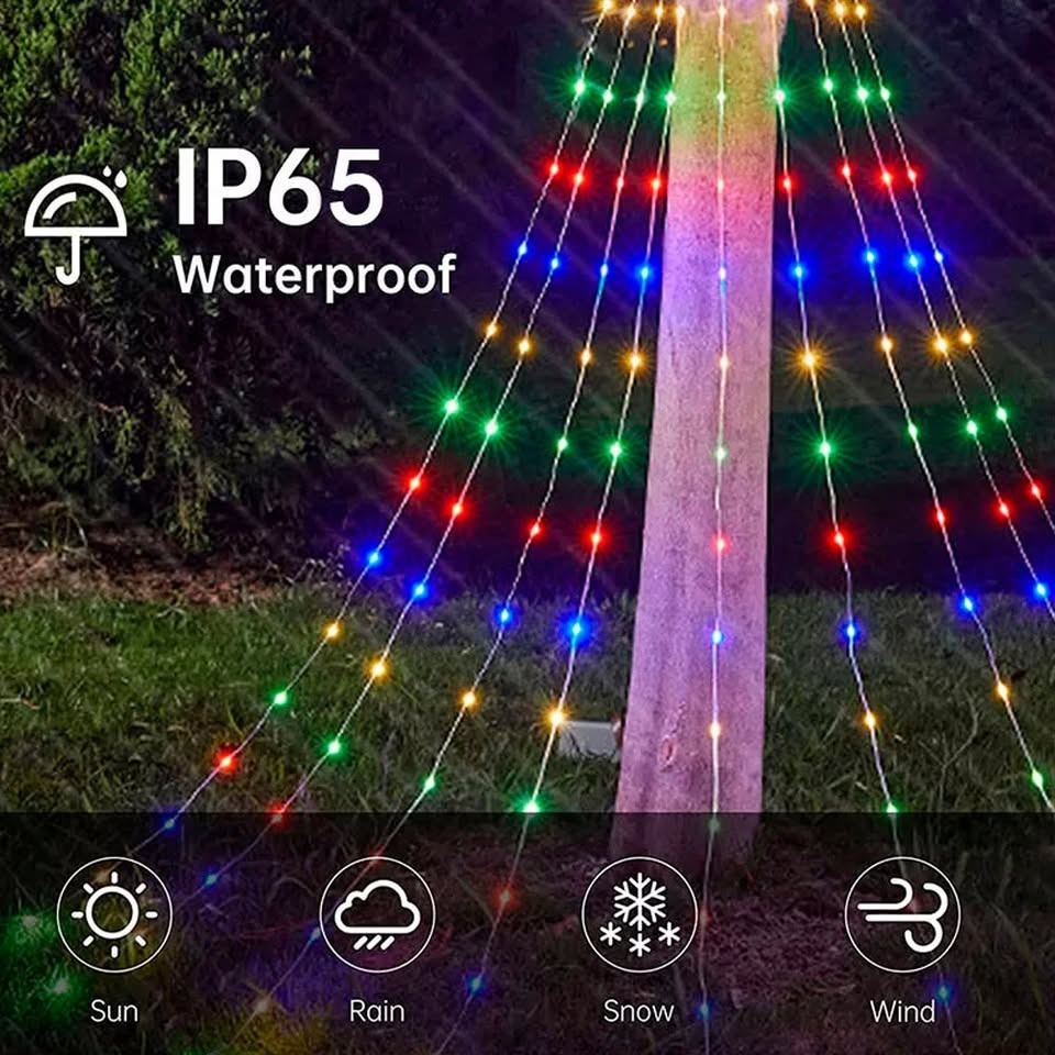 Luz led estrella con ramales SOLAR